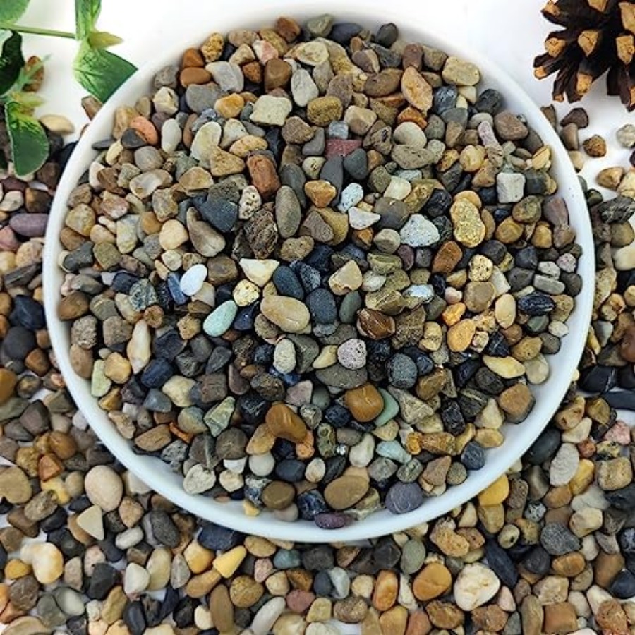 Planted Aquarium With Rocks - 2lbs Natural River Rocks, 1/4