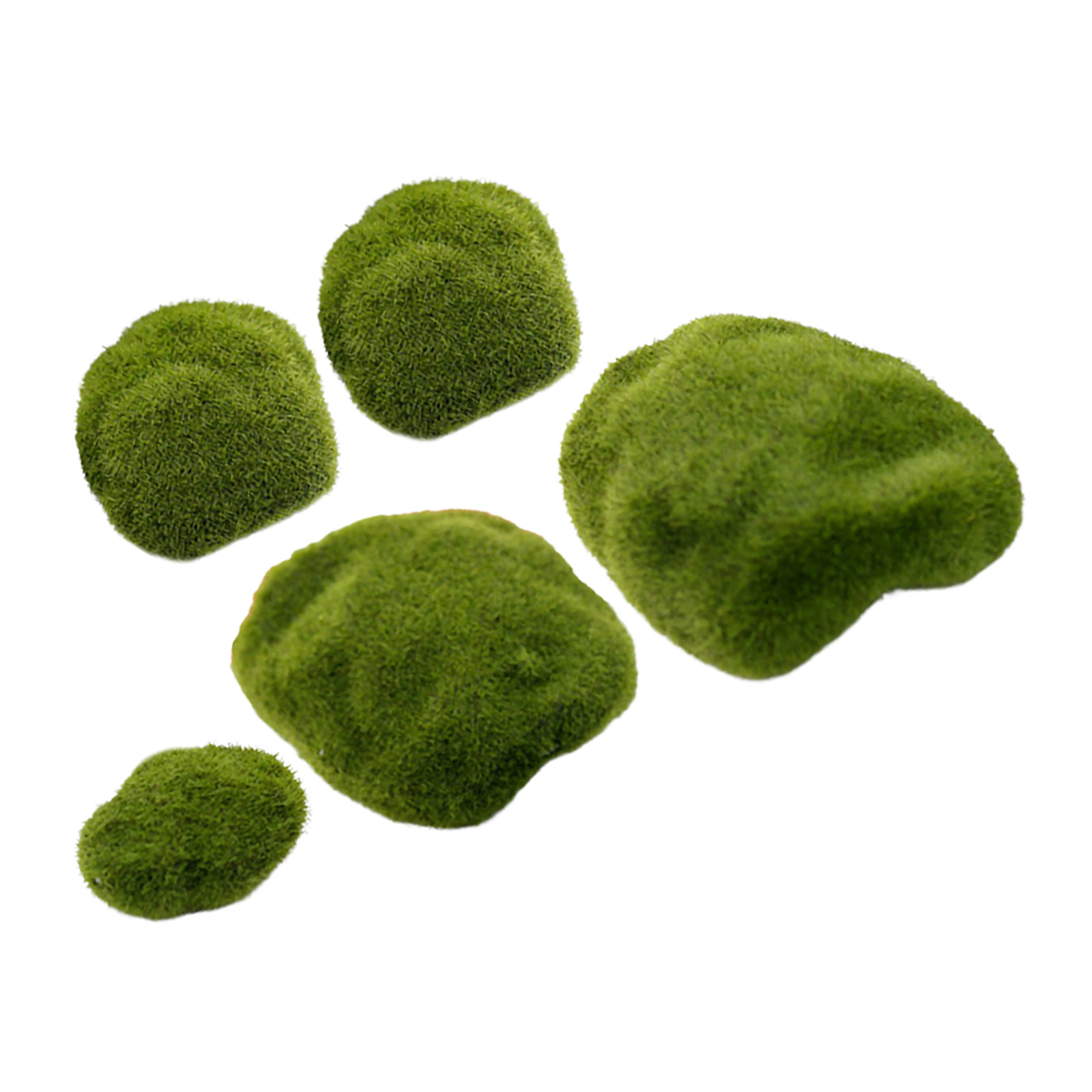 Planted Aquarium With Rocks - 5Pcs Artificial Moss Stones Lifelike Faux