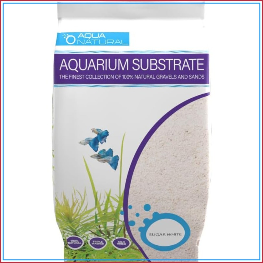 Aquarium Sand White - Natural Sugar White Sand 10lb for