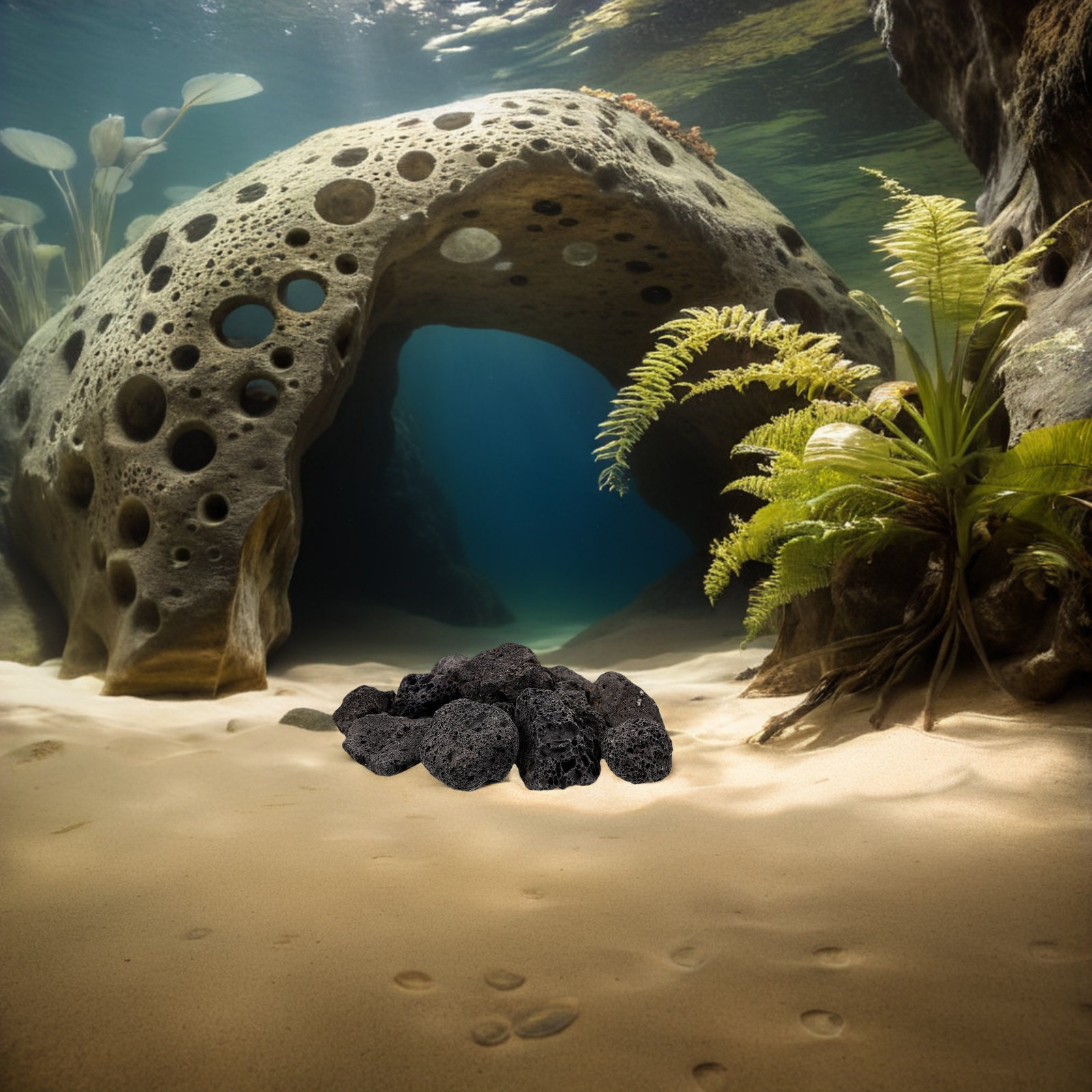 Planted Aquarium With Rocks - 1Pack Natural Volcanic Rock Set for