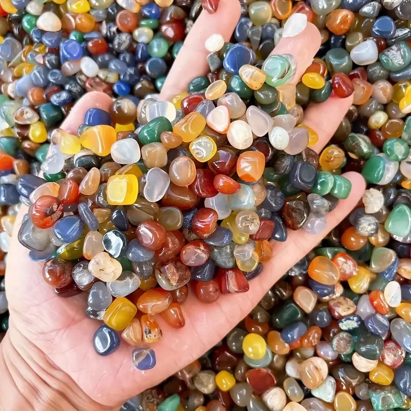Planted Aquarium Air Stone - Elegant 100g Natural Agate Crystal Pebbles