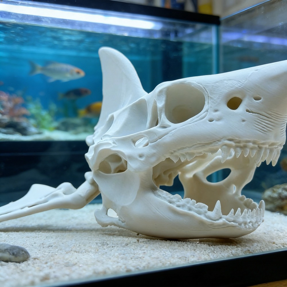 3D Printing Shark Skull Skelet - Aquarium Sand White incelemesi ve fiyatı