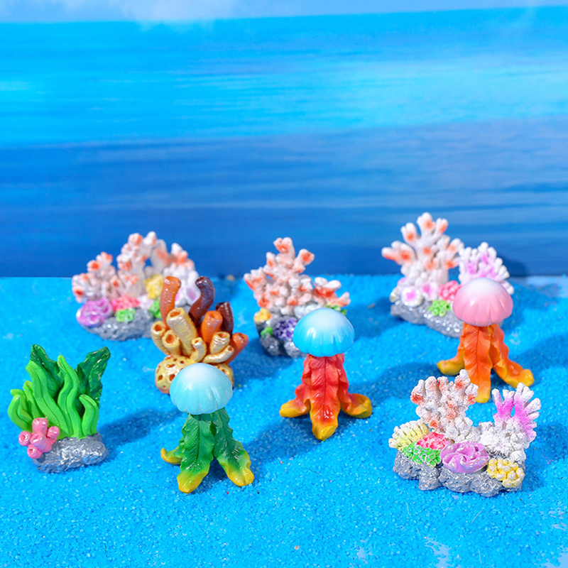 Mini Resin Fish Tank Accessori - Planted Aquarium With Rocks incelemesi ve fiyatı