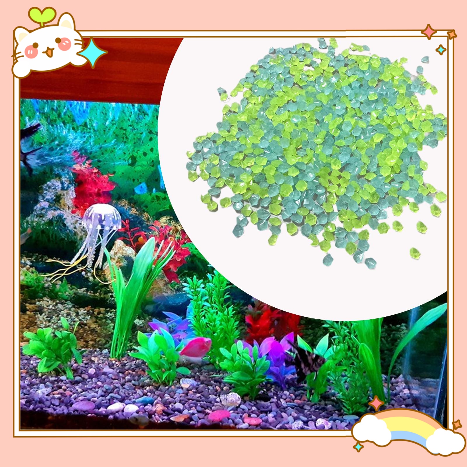 3-5mm Glow in A Dark Pebbles S - Aquarium Planted Sand incelemesi ve fiyatı