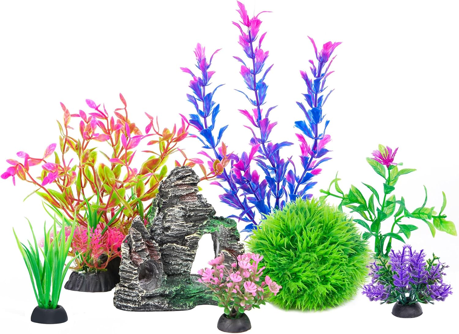 Aquarium Decor Set: Plastic Pl - Planted Aquarium With Rocks incelemesi ve fiyatı