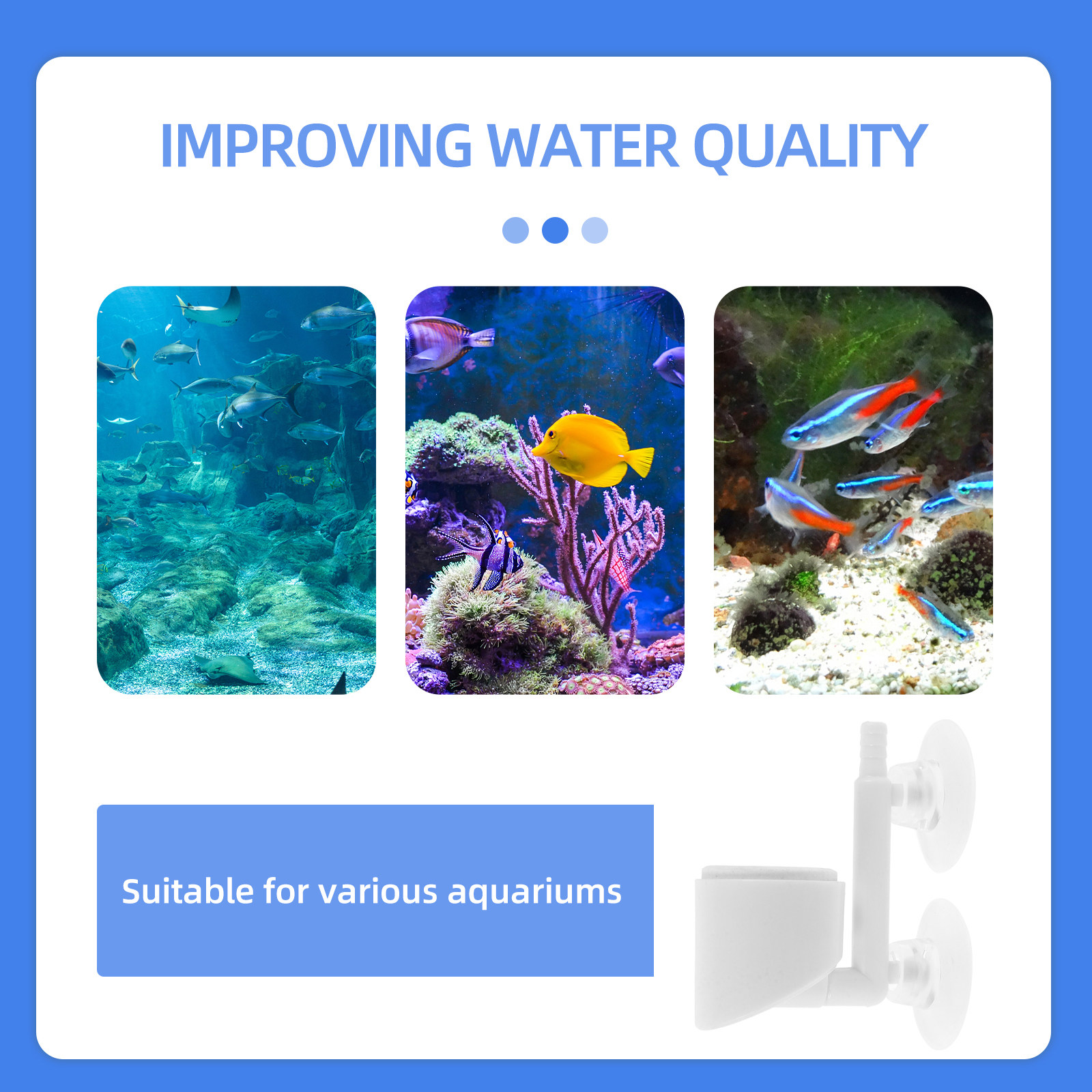 Fish Tank Oxygen Pump Accessor - Planted Aquarium Air Stone incelemesi ve fiyatı