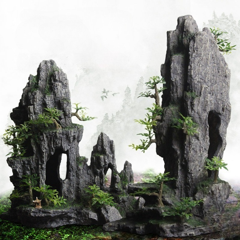 Aquarium Decor Stone Rockery C - Aquarium Sand White incelemesi ve fiyatı
