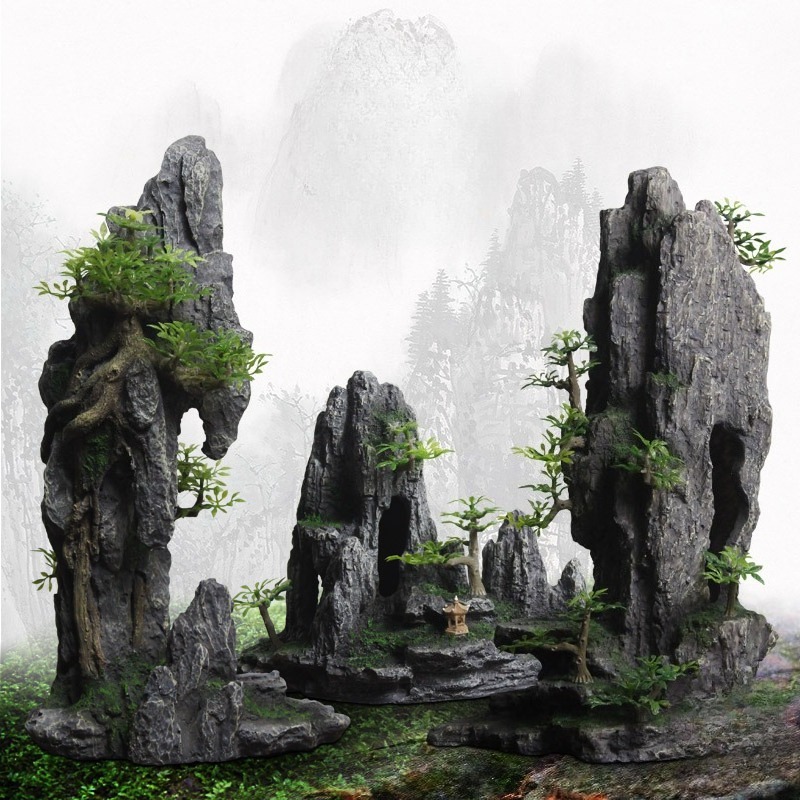 Aquarium Decor Stone Rockery C - Aquarium Sand White incelemesi ve fiyatı