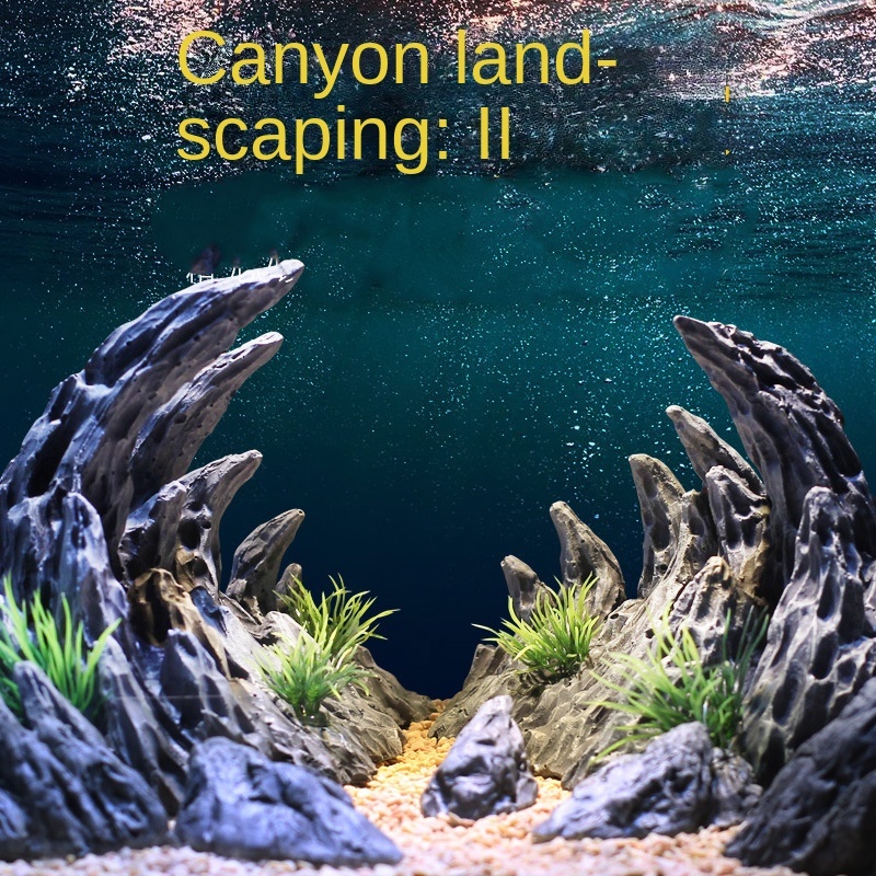 Fish Tank Simulation Stone Can - Planted Aquarium With Rocks incelemesi ve fiyatı
